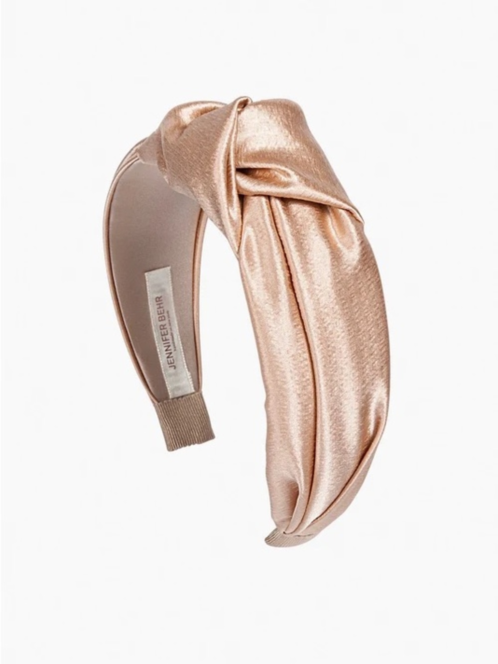 Jennifer Behr Shimmering Rose Gold Knotted Headband